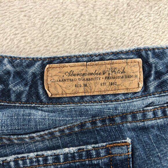 Abercrombie & Fitch Womens Flare Denim Jeans 0S Blue Cotton Made In Mexico - Picture 10 of 12